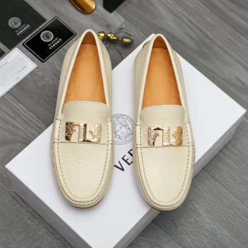 Wholesale Versace Leather Shoes For Men #1434075 $72.00 USD, Wholesale Quality Replica Versace Leather Shoes