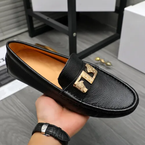 Replica Versace Leather Shoes For Men #1434077 $72.00 USD for Wholesale