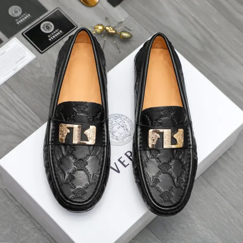 Wholesale Versace Leather Shoes For Men #1434079 $72.00 USD, Wholesale Quality Replica Versace Leather Shoes