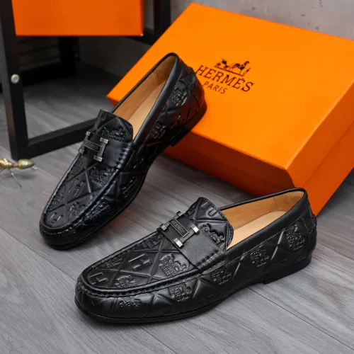 Replica Hermes Leather Shoes For Men #1434080 $82.00 USD for Wholesale