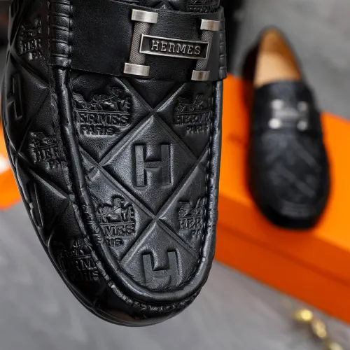 Replica Hermes Leather Shoes For Men #1434080 $82.00 USD for Wholesale