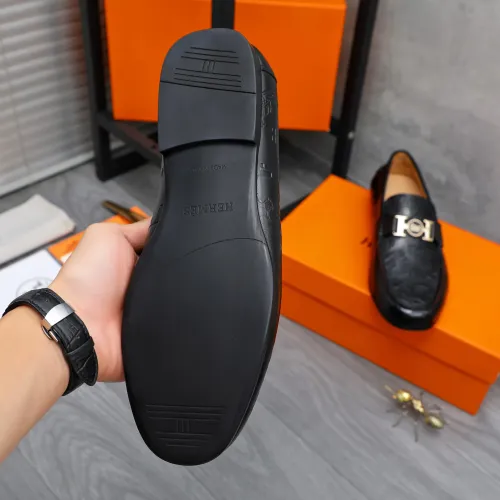 Replica Hermes Leather Shoes For Men #1434081 $82.00 USD for Wholesale