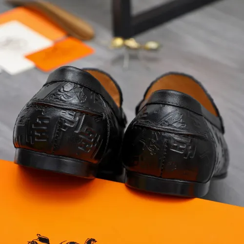 Replica Hermes Leather Shoes For Men #1434081 $82.00 USD for Wholesale