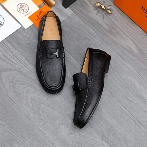 Replica Hermes Leather Shoes For Men #1434082 $82.00 USD for Wholesale