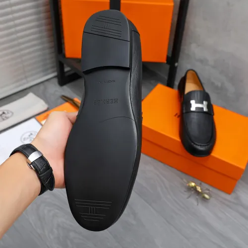 Replica Hermes Leather Shoes For Men #1434083 $82.00 USD for Wholesale