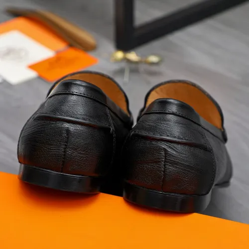 Replica Hermes Leather Shoes For Men #1434083 $82.00 USD for Wholesale