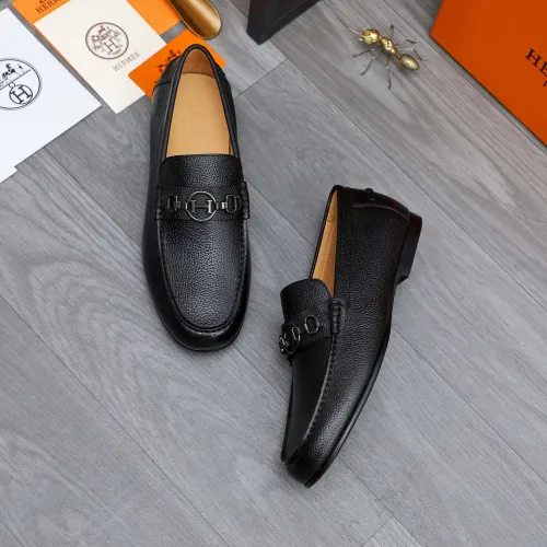 Replica Hermes Leather Shoes For Men #1434084 $82.00 USD for Wholesale