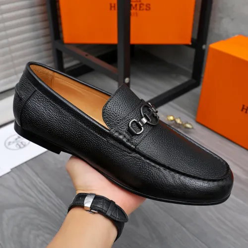 Replica Hermes Leather Shoes For Men #1434084 $82.00 USD for Wholesale