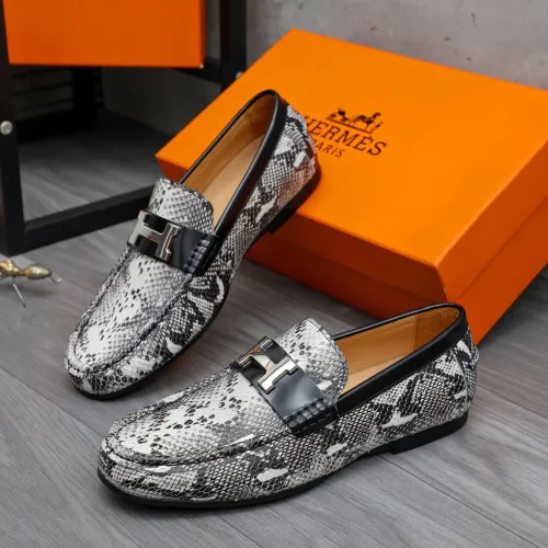 Wholesale Hermes Leather Shoes For Men #1434085 $82.00 USD, Wholesale Quality Replica Hermes Leather Shoes