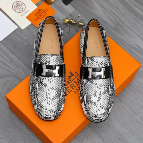 Replica Hermes Leather Shoes For Men #1434085 $82.00 USD for Wholesale