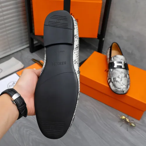 Replica Hermes Leather Shoes For Men #1434085 $82.00 USD for Wholesale
