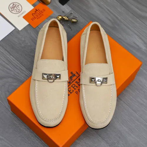 Replica Hermes Leather Shoes For Men #1434086 $82.00 USD for Wholesale