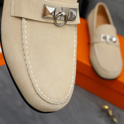Replica Hermes Leather Shoes For Men #1434086 $82.00 USD for Wholesale