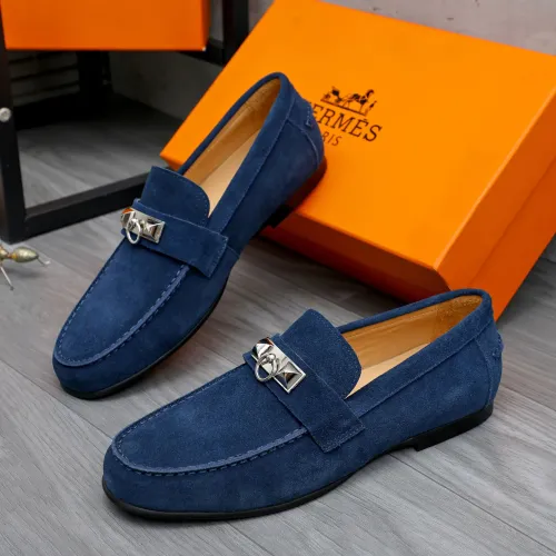 Wholesale Hermes Leather Shoes For Men #1434087 $82.00 USD, Wholesale Quality Replica Hermes Leather Shoes