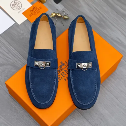 Replica Hermes Leather Shoes For Men #1434087 $82.00 USD for Wholesale