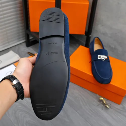 Replica Hermes Leather Shoes For Men #1434087 $82.00 USD for Wholesale