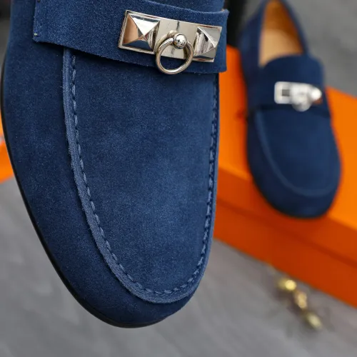 Replica Hermes Leather Shoes For Men #1434087 $82.00 USD for Wholesale