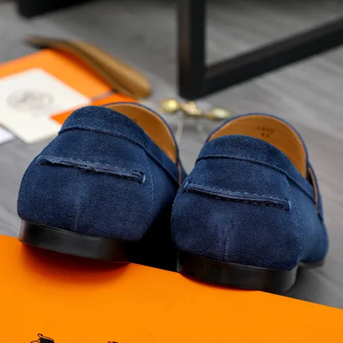 Replica Hermes Leather Shoes For Men #1434087 $82.00 USD for Wholesale