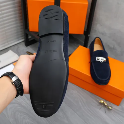 Replica Hermes Leather Shoes For Men #1434088 $82.00 USD for Wholesale