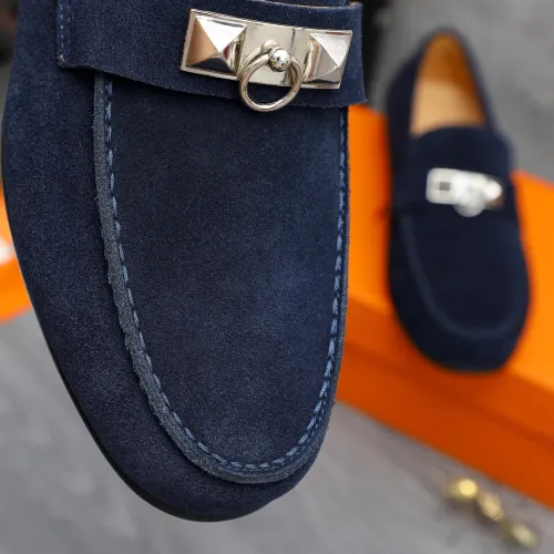 Replica Hermes Leather Shoes For Men #1434088 $82.00 USD for Wholesale