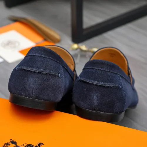 Replica Hermes Leather Shoes For Men #1434088 $82.00 USD for Wholesale