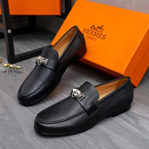 Wholesale Hermes Leather Shoes For Men #1434089 $82.00 USD, Wholesale Quality Replica Hermes Leather Shoes