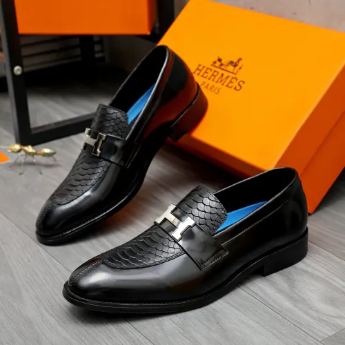 Wholesale Hermes Leather Shoes For Men #1434090 $88.00 USD, Wholesale Quality Replica Hermes Leather Shoes
