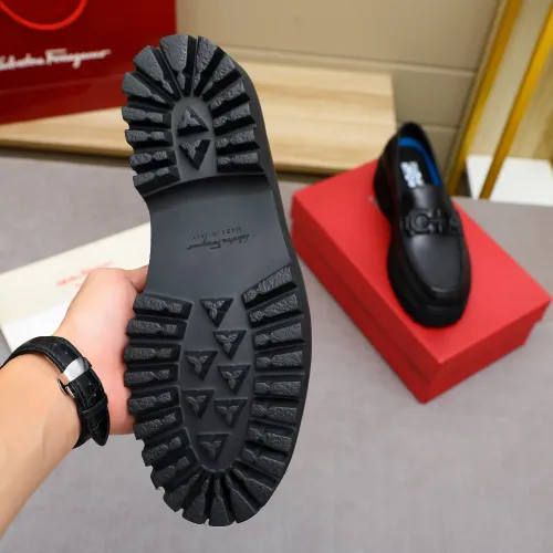 Replica Salvatore Ferragamo Leather Shoes For Men #1434140 $92.00 USD for Wholesale