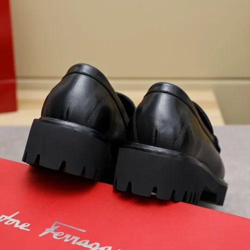 Replica Salvatore Ferragamo Leather Shoes For Men #1434140 $92.00 USD for Wholesale