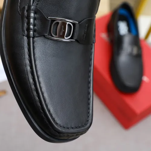 Replica Salvatore Ferragamo Leather Shoes For Men #1434141 $88.00 USD for Wholesale