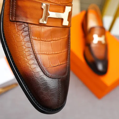 Replica Hermes Leather Shoes For Men #1434144 $88.00 USD for Wholesale