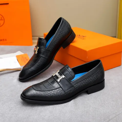 Wholesale Hermes Leather Shoes For Men #1434145 $88.00 USD, Wholesale Quality Replica Hermes Leather Shoes