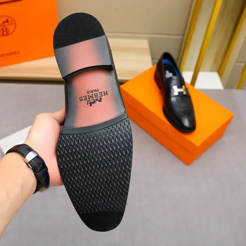 Replica Hermes Leather Shoes For Men #1434145 $88.00 USD for Wholesale