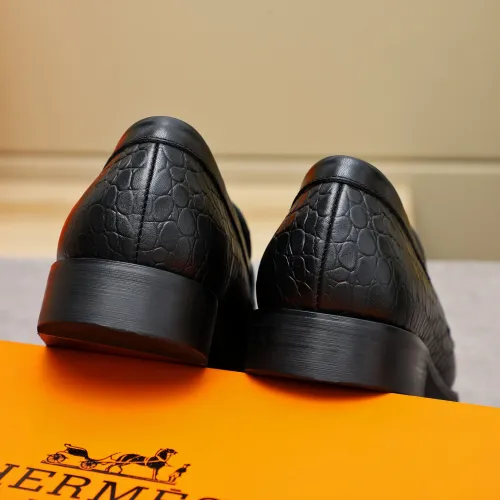 Replica Hermes Leather Shoes For Men #1434145 $88.00 USD for Wholesale
