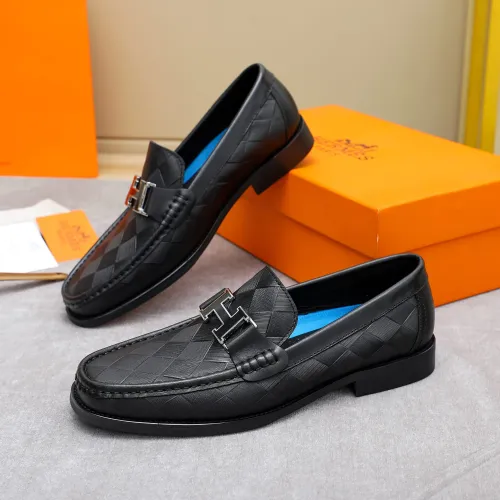 Wholesale Hermes Leather Shoes For Men #1434146 $92.00 USD, Wholesale Quality Replica Hermes Leather Shoes