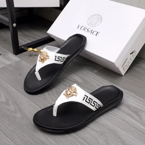 Wholesale Versace Slippers For Men #1434180 $45.00 USD, Wholesale Quality Replica Versace Slippers