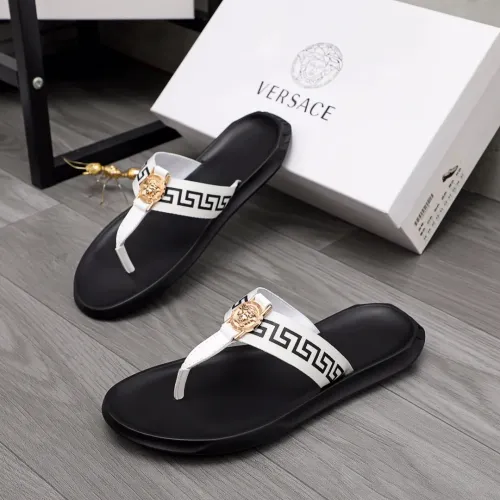 Wholesale Versace Slippers For Men #1434182 $45.00 USD, Wholesale Quality Replica Versace Slippers