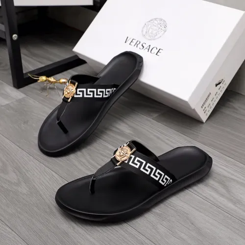 Wholesale Versace Slippers For Men #1434183 $45.00 USD, Wholesale Quality Replica Versace Slippers