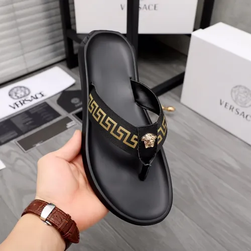 Replica Versace Slippers For Men #1434185 $45.00 USD for Wholesale