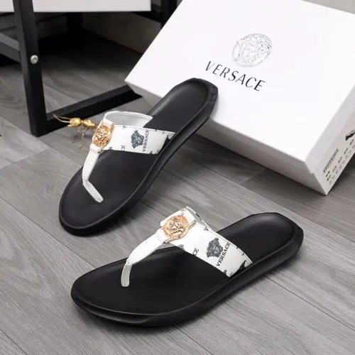 Wholesale Versace Slippers For Men #1434186 $45.00 USD, Wholesale Quality Replica Versace Slippers