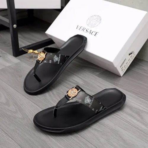 Wholesale Versace Slippers For Men #1434187 $45.00 USD, Wholesale Quality Replica Versace Slippers