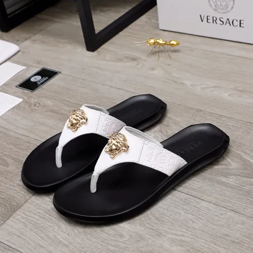 Wholesale Versace Slippers For Men #1434191 $45.00 USD, Wholesale Quality Replica Versace Slippers
