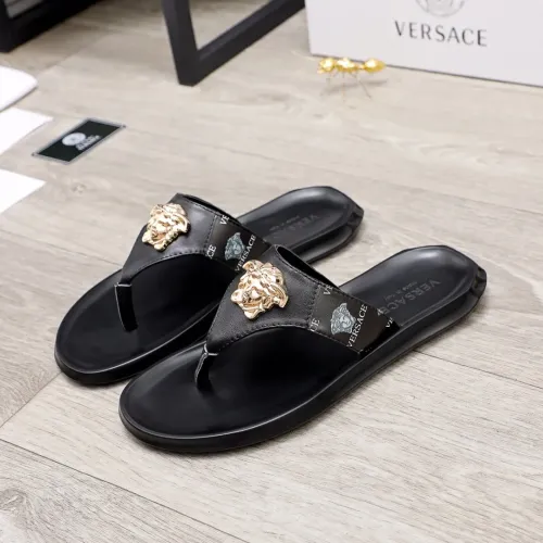 Wholesale Versace Slippers For Men #1434197 $45.00 USD, Wholesale Quality Replica Versace Slippers