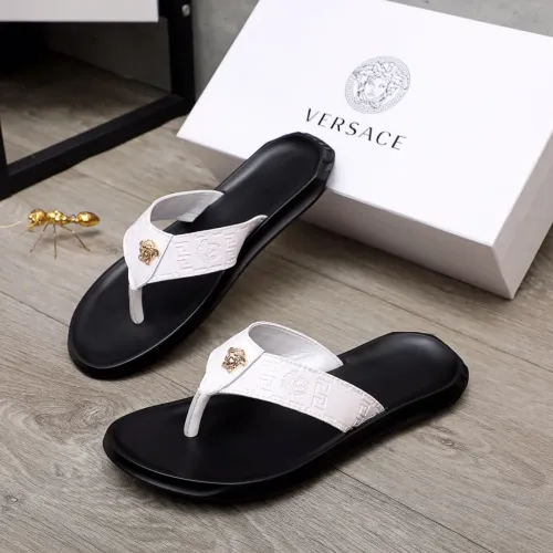 Wholesale Versace Slippers For Men #1434210 $45.00 USD, Wholesale Quality Replica Versace Slippers