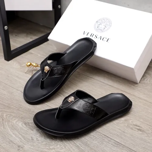 Wholesale Versace Slippers For Men #1434211 $45.00 USD, Wholesale Quality Replica Versace Slippers