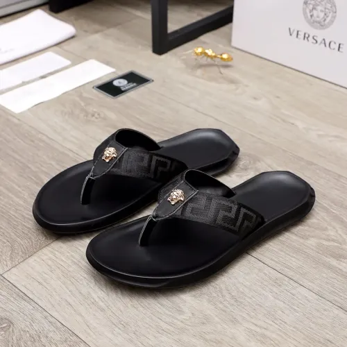 Replica Versace Slippers For Men #1434218 $45.00 USD for Wholesale
