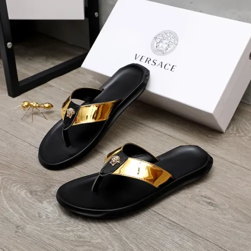 Wholesale Versace Slippers For Men #1434221 $45.00 USD, Wholesale Quality Replica Versace Slippers