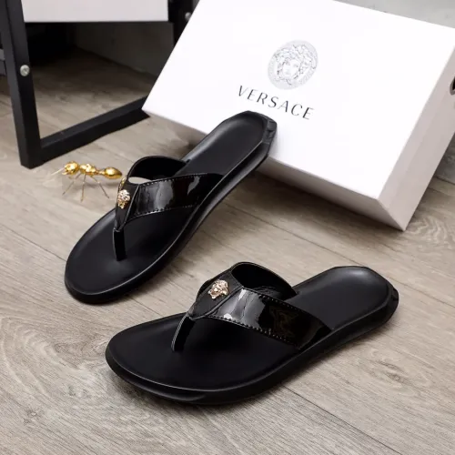 Wholesale Versace Slippers For Men #1434222 $45.00 USD, Wholesale Quality Replica Versace Slippers