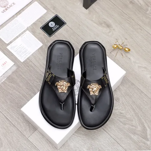 Replica Versace Slippers For Men #1434230 $45.00 USD for Wholesale