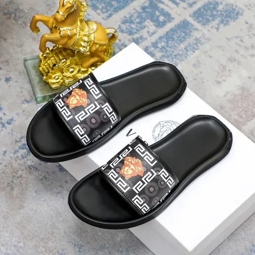 Wholesale Versace Slippers For Men #1434235 $45.00 USD, Wholesale Quality Replica Versace Slippers